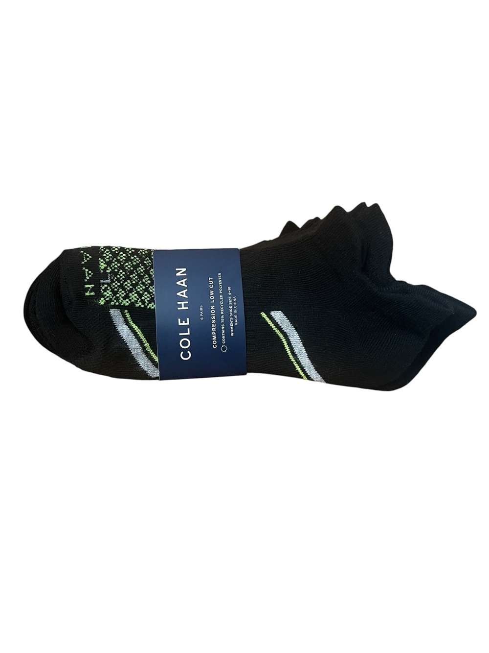 Cole Haan Women Size 4-10 Low Cut Compression Socks Arch Support 6 Pairs